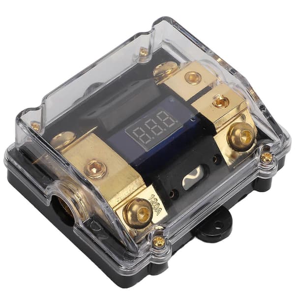 1 ind 2 ud strøm jordfordeler splitter kobber universal til bilstereo 0/2 gauge ledning 100A