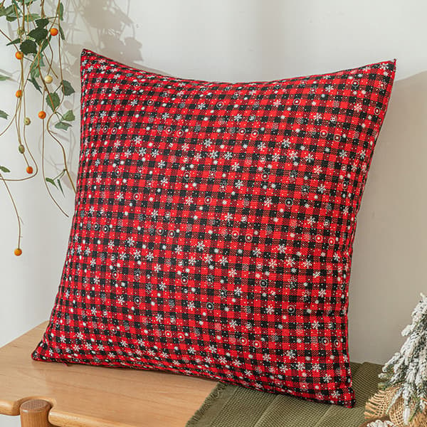 Julkuddöverdrag 45x45 cm 2-pack, Vinter Prydnadskudde Överdrag Juldekoration Style 1