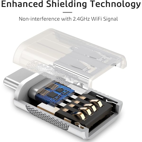 USB C - USB 3.0 OTG 10 Gbps päivitetty sovitin (4-pakkaus), USB Type C