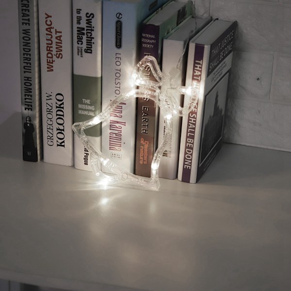 8 LED-lampor Koppartråd Batteridriven Klockform med Sugkopp Dekorationslampa (Ren vit)