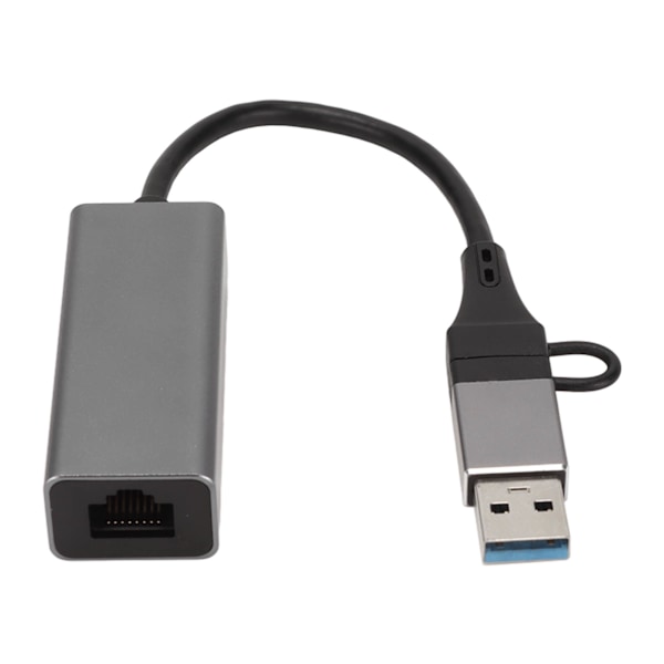 USB till Ethernet RJ45 Adapter Stöd 10 100 1000Mbps Stabilt Chip Silvergrå USB C till RJ45 Adapter för Bärbara Datorer PC