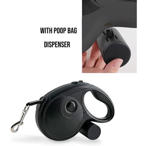 Uttrekkbart hundebånd, uttrekkbart, avfallsbeholder, for trening