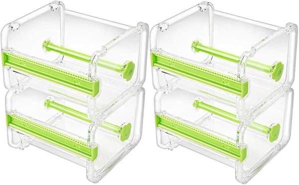 4-pakning Klar Synlig Skrivebord Multi Washi Maskeringstape Dispenser