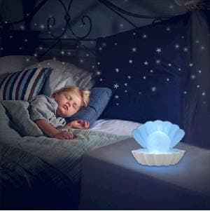 Seashell Bead Beach Themed Night Light, RGB 8 Mood Changing Color