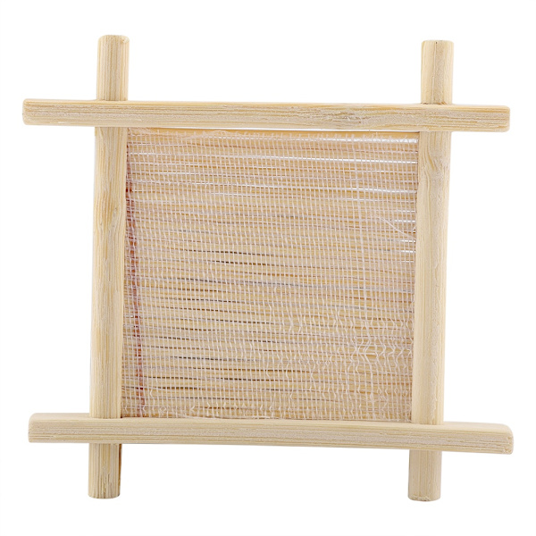 20 st Mini Massivt Trä Te Bricka Dränering Kopp Te Kanna Matta Bord
