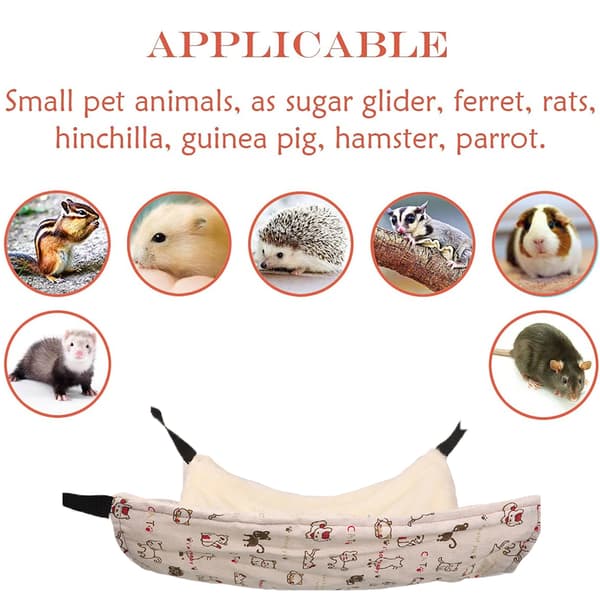 Køjeseng Hængekøje Bur Legetøj til Hamster Rotte Sugar Glider Papegøje Marsvin Skjulested Leg Sov style2