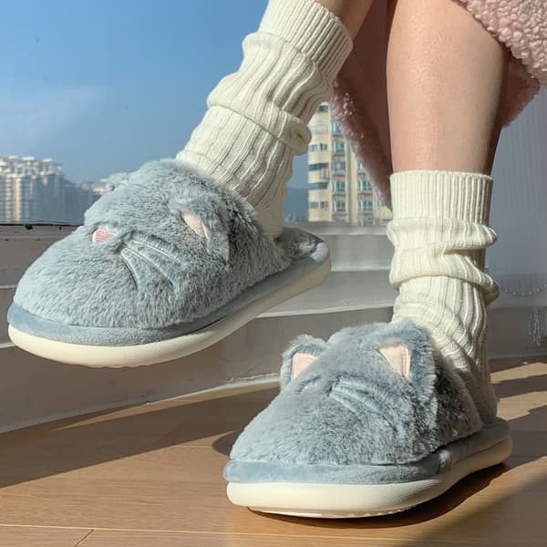 Hjemmesko til kvinder Fuzzy Søde Dyr Memory Foam Indendørs Hjemmesko Påske Thanksgiving Jule Hjemmesko