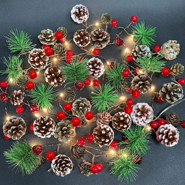 Garland with Lights Christmas Lights Battery Operated, 7FT