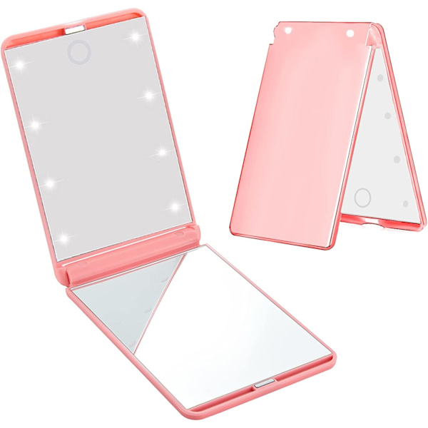 Resespegel Kompakt Makeup Spegel Bärbar Touch Switch