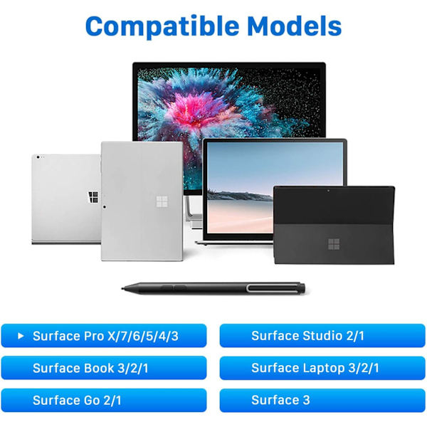 Styluspenna för Microsoft Surface Pro 9/8/X/7/6/5/4/3/Surface