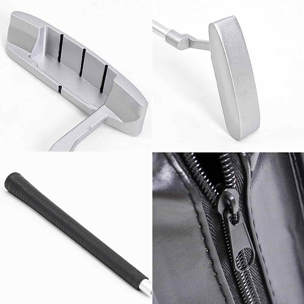 Golfputterset, inomhus golfträningskopp träningsklubbor putterkit golfreturmaskin med golfklubba, golfbollar, målram, bärväska