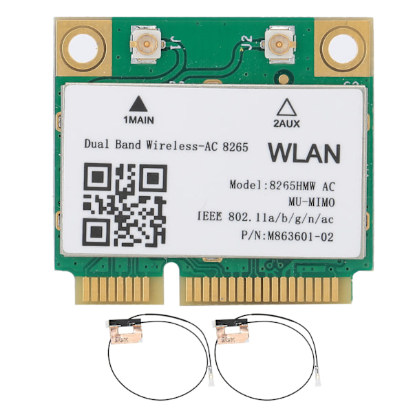 WiFi 6E-kort, pålitlig prestanda, tri-band trådlös modul, Bluetooth 5.3 intern adapter för bärbar dator med 802.11AC dual-band stöd MINI PCI E