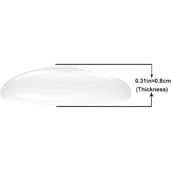 Transparent rund mjuk gummidörrstopp väggskydd, självhäftande