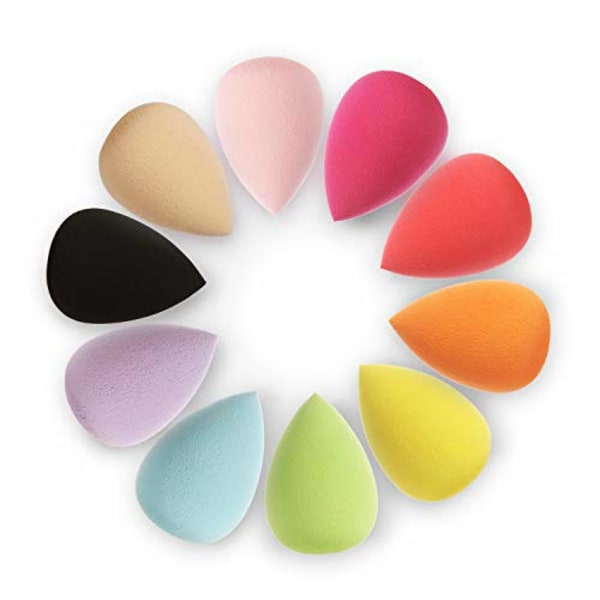 10 st Sminksvampar Set Smink Puff Skönhet Foundation Blandningssvamp Flerfärgad Skönhet Smink Ägg Grundläggande Blandningssvamp Professionellt Skönhet Smink Set