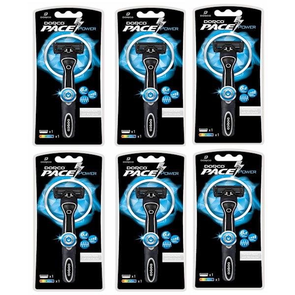 6-pack Rakhyvel för män Dorco Pace6 Power