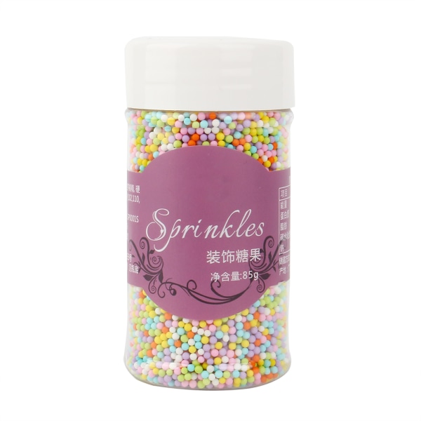 2 mm små färgglada pärlor pärlsocker fondant
