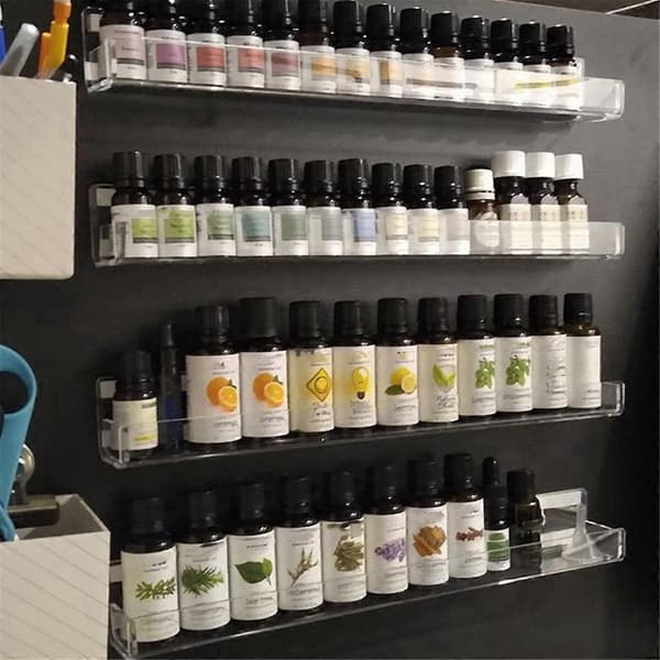 Nagellacksdisplayställ Akrylvägg med avtagbara sidopaneler Fingerväggmonterat displayställ
