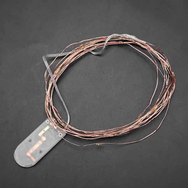 4m 40LEDs Koppartråds Batteridriven Slinga Fe Lampa X-mas Bröllopslampa DIY (Varm vit)