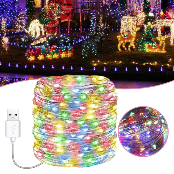 LED-ljusslinga USB-driven koppartrådsljusslinga