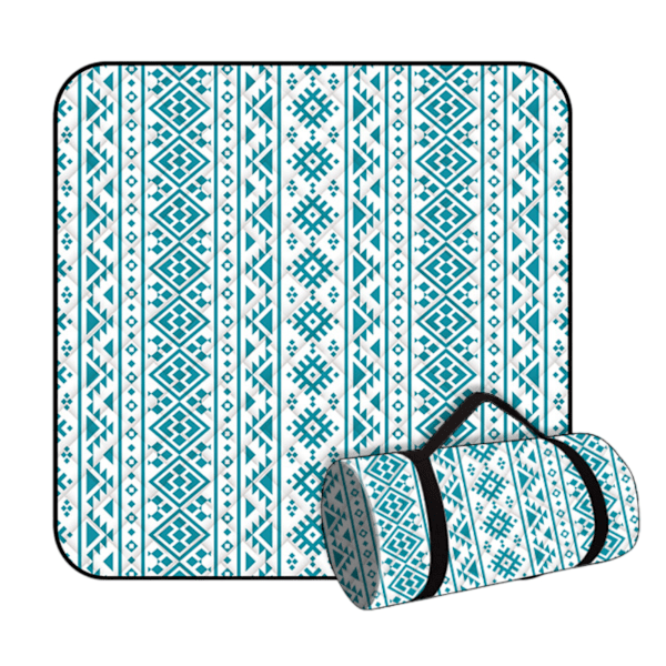 Boho Picknickmatta Vattentät Vikbar, Extra Tjock, Sandtät Utomhusmatta, för Fester, Camping, Park, Resor, Gräs Style 4