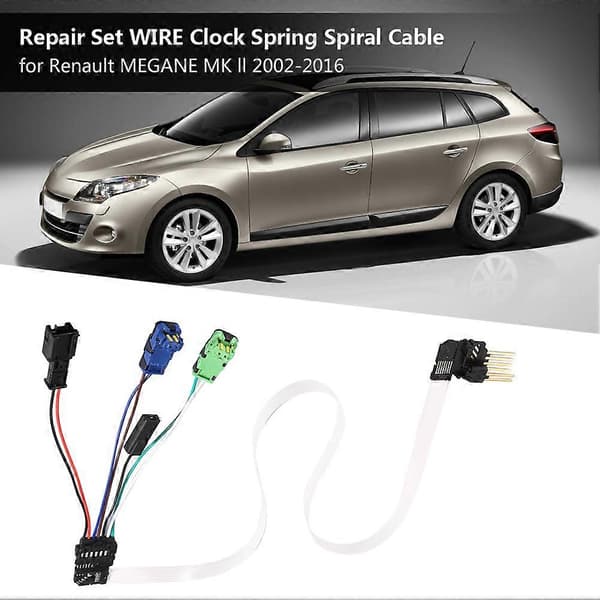 Reparasjonssett WIRE Klokkefjær Spiralkabel for Renault MEGANE MK ll 2002-2016