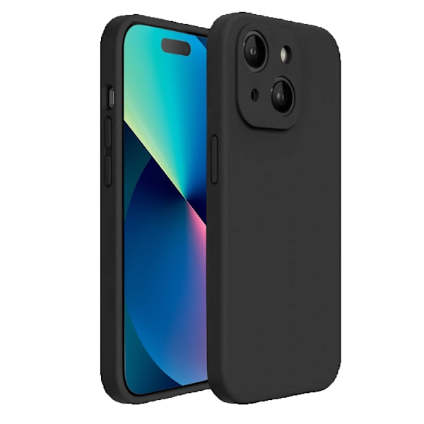 iPhone 13 Matt Svart Skal - Med Kameraskydd