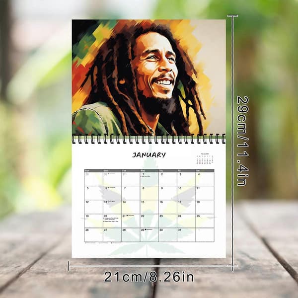 Bob Marley Kalender 2025 | 12-måneders kalender