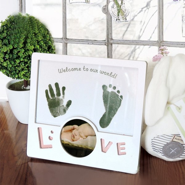Love Style Baby Hand & Foot Print Clay Cast Kit & Photo Picture