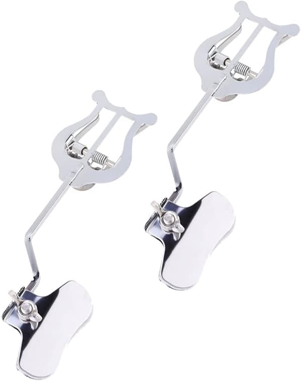 2 stk. Trombone Lyre Clip på Metall Noteklips Sideholder Ark