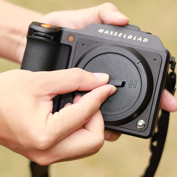 Kamerahuslock + bakre objektivlock kompatibelt med Hasselblad XCD-fästeserien