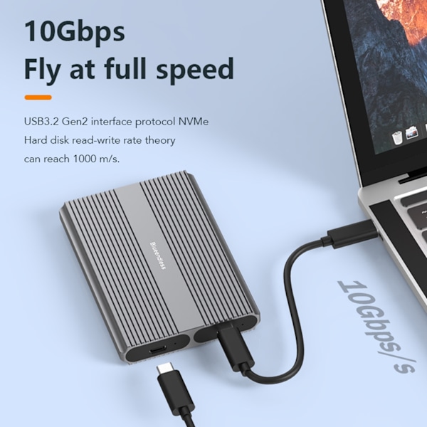 USB 3.1 TypeC 10 Gbps gratis Dual-Bay Dual-Protocol M.2 NVMe/Sata 2bay SSD-hölje flammande hastighet 10 Gbps/5 Gbps m.2 sata and m.2 nvm m.2 sata and m.2 nvm