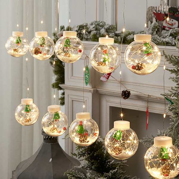 Christmas Curtain Light 8 Modes Led Window String Light for