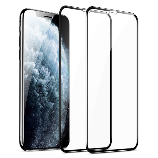 2-pack iPhone 11 Pro Härdat glas Hel Täckande Skärmskydd