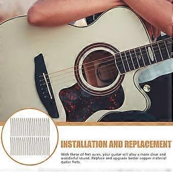 40 st Klassiska Gitarrband Tråd Elektrisk Gitarr Vit Koppar Band Tråd Instrumentmakarverktyg