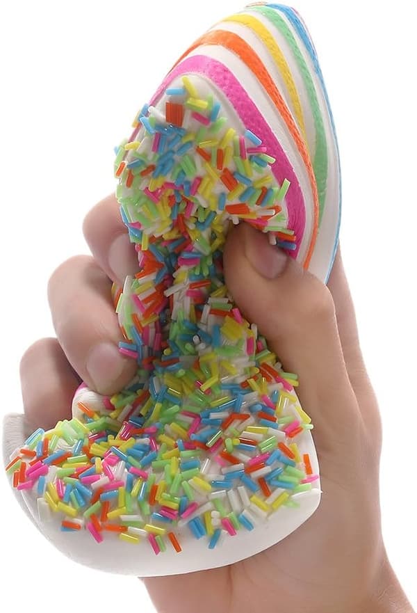 Squeeze Legetøj Kage Langsomt Stigende Kawaii Regnbue Squishy Anti-Stress