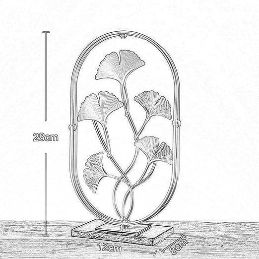 1 stk. bladstatue borddekorationer håndværkssamling bladfigur