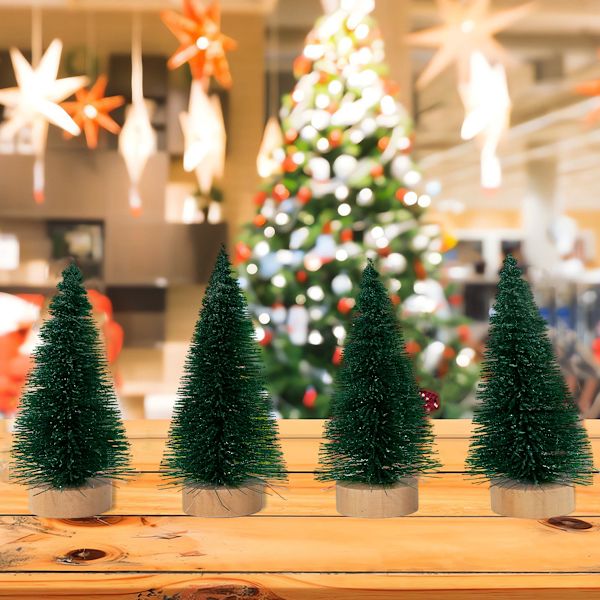 Mini Christmas Trees for Christmas Decor, 4Pcs Artificial