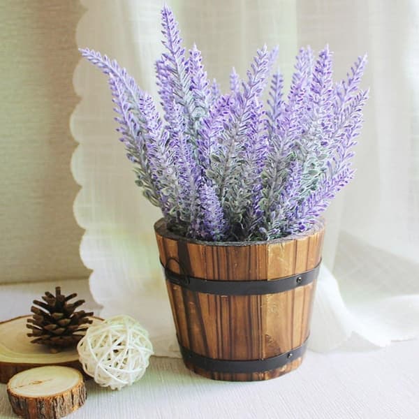 4 stk Ren Lavendel Julepynt Kunstige Blomster Romersk