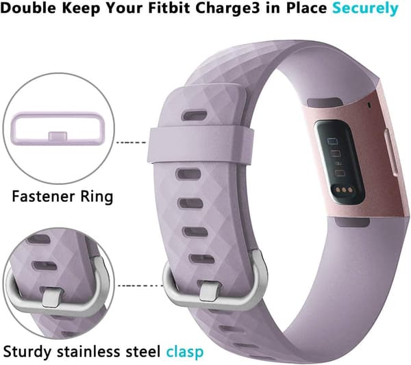 2-pack ersättningsarmband kompatibla med Fitbit Charge 3/Fitbit C
