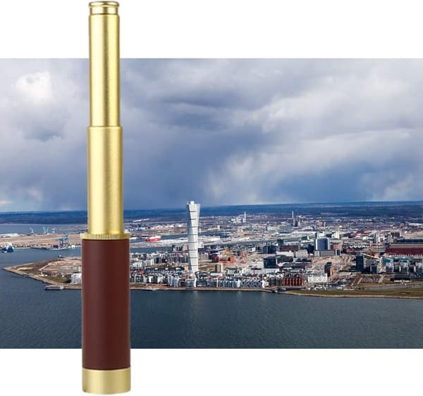 Pirat Monokulärt Teleskop, Handhållet Vikbart Teleskop i Aluminiumlegering