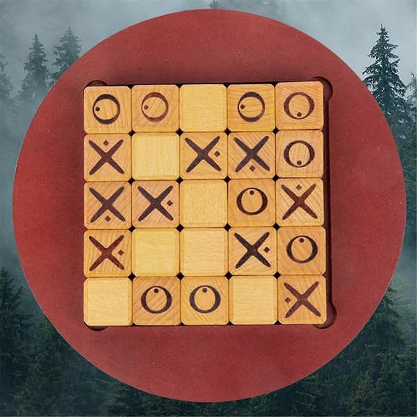 XO Skakbræt Træ Mini Tre-på-stribe Spil Desktop Brætspil Interaktive Pædagogiske Legetøj til Børn