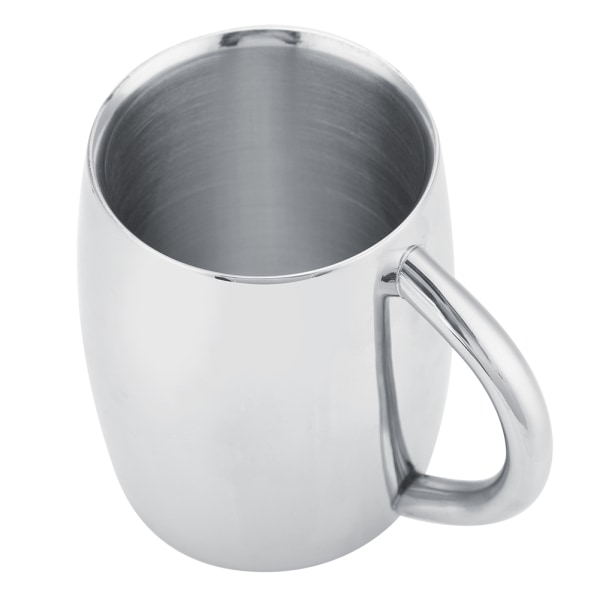 1 st rostfritt stål dubbelväggig kaffekopp öl te mugg med