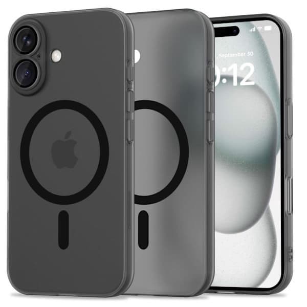 Tech-Protect iPhone 16 -kotelo MagSafe MagSlim Matta Musta