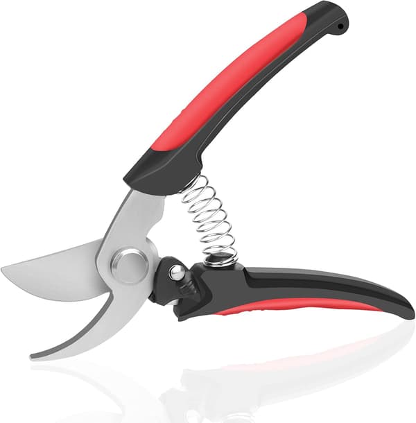 Håndbeskjærer med rustfrie stålblad og låsemekanisme for