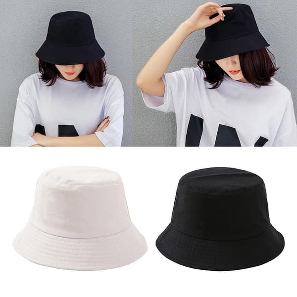 Fiskehattar, Bucket Hat Bomull Unisex Fällbar Fiskehatt för