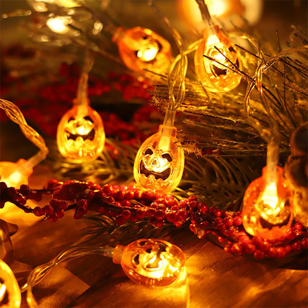 3D Pumpkin LED String Lights, Pumpkin Lights Battery Operated,