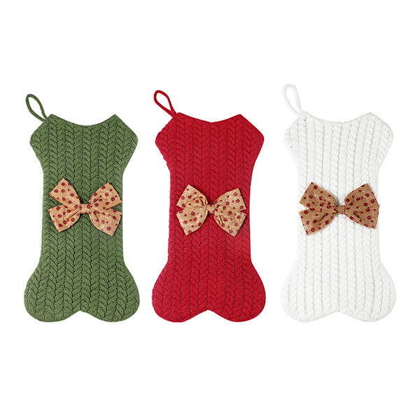 Christmas Stockings, 3 Pack Christmas Stocking, Large Knitted