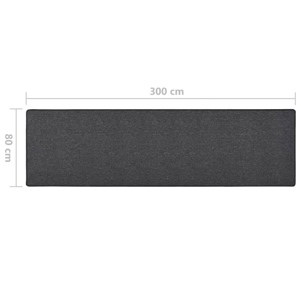 vidaXL Gångmatta antracit 80x300 cm Antracit