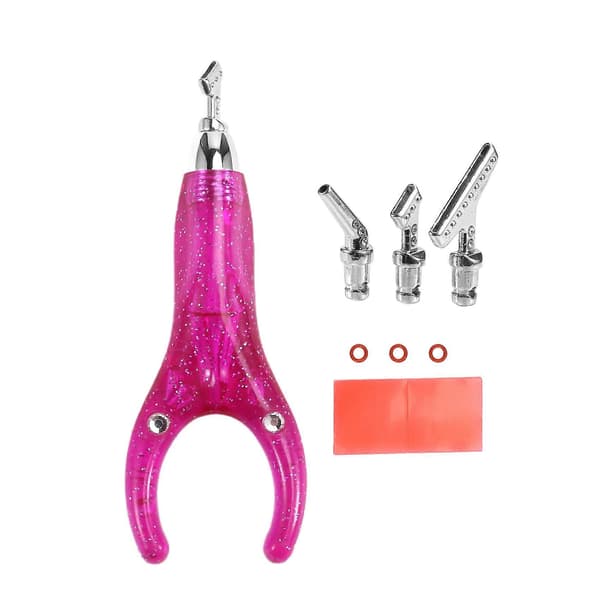Ergonomisk Diamond Art Malepen, Diamond Art Tilbehør med 3 Metalspidser, 5D Diamond Drill Pen Sæt til Voksne Pink