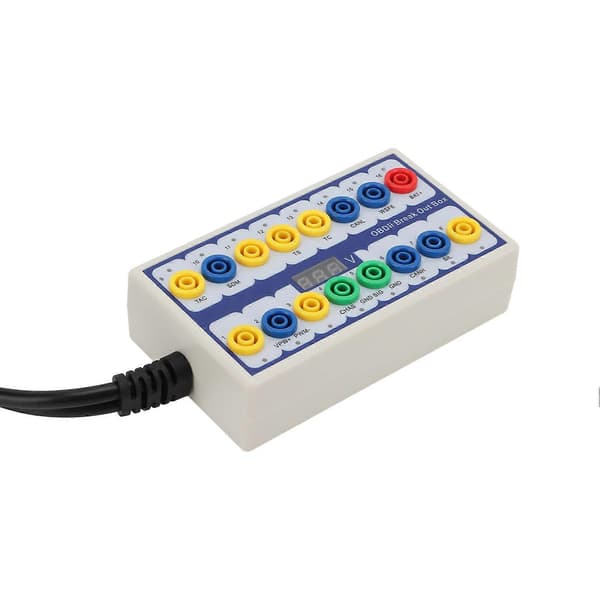 OBDII Breakout Box OBD2 Protokoldetektor med Diagnostisk Kabel Universal til Bil OBD Linjesignaloverførsel